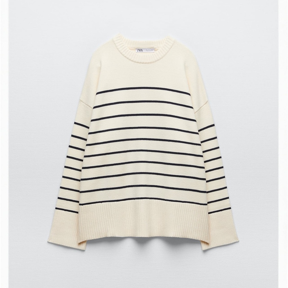 Zara sweater with stripes! Only worn two times!